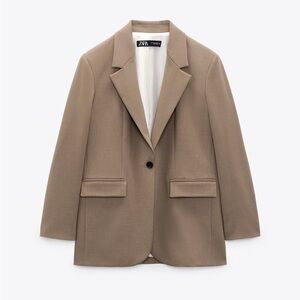 Zara Women's oversized Brown Blazer